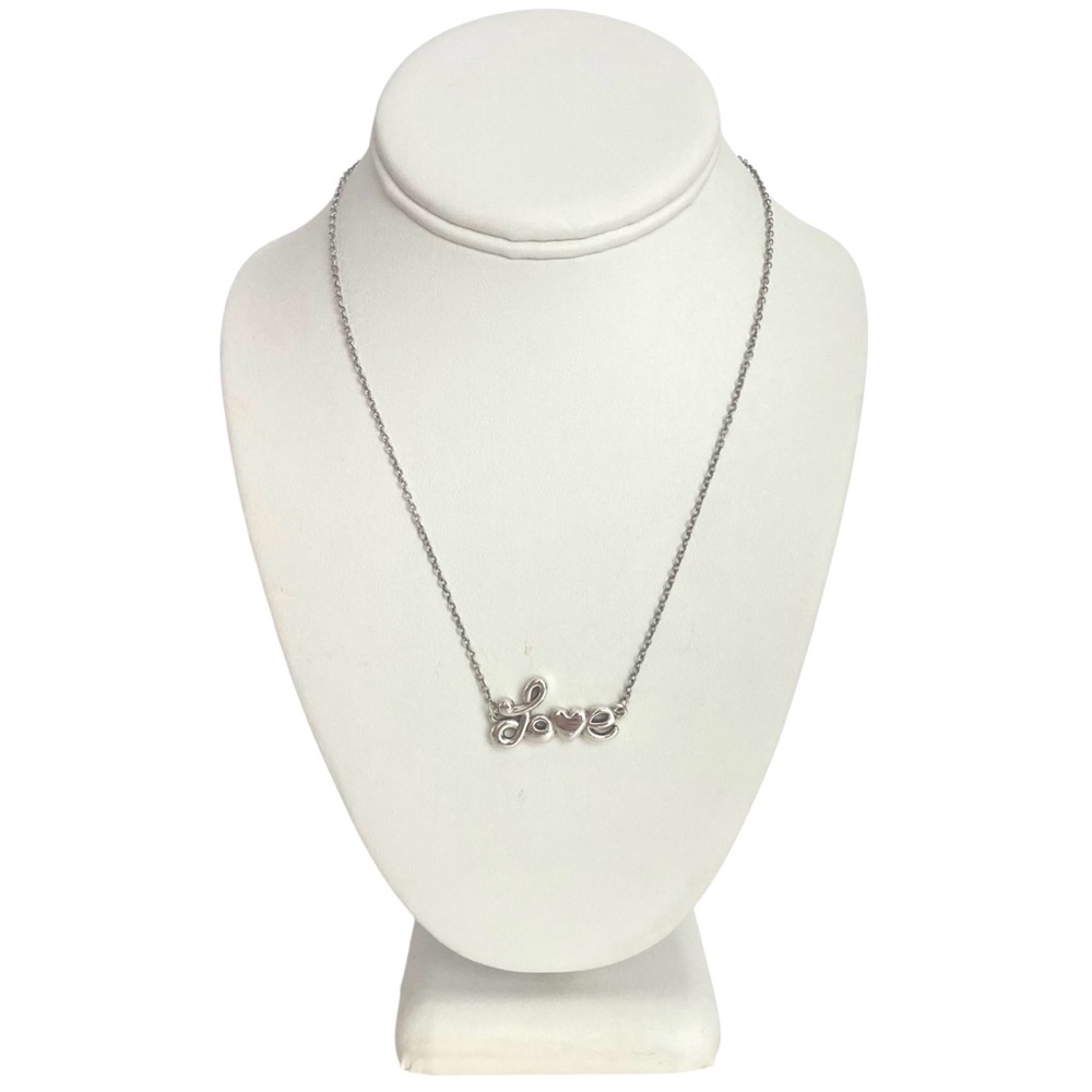 Brighton “Love Is All You Need” Script Silver-Plated  Necklace NWT